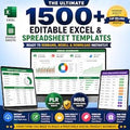 1500+ Excel Ready Template,Key PDF,32+ Video Tutorials and CV